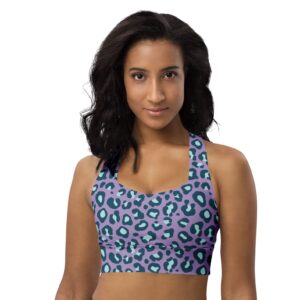 Purple And Mint Sports Bra Top